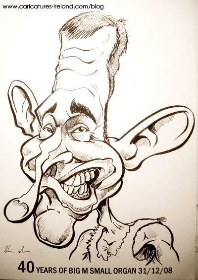 40th-birthday-present. When drawing caricatures you have to choose a point 