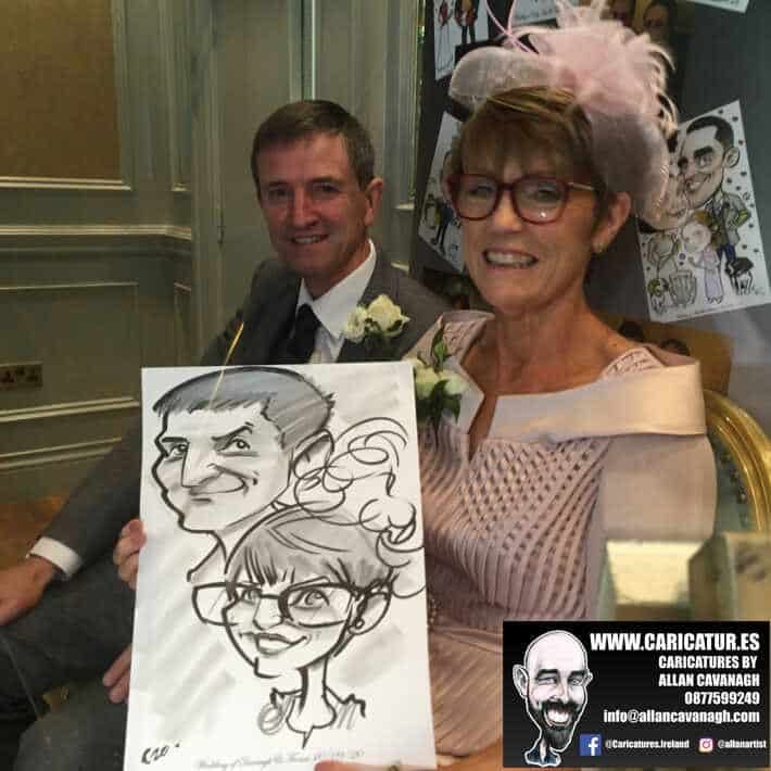wedding entertainment live caricatures old ground hotel ennis allan cavanagh 12