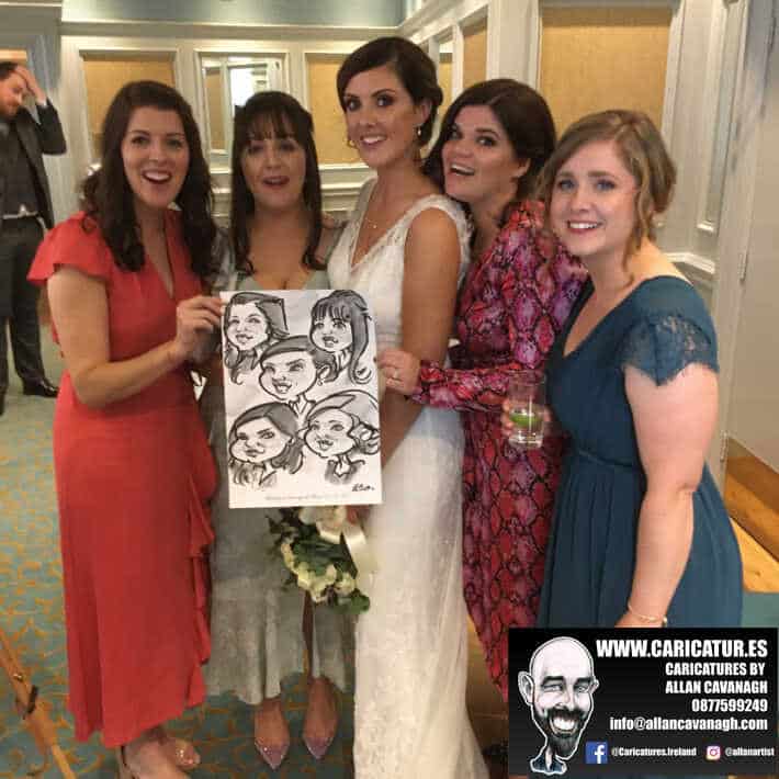 wedding entertainment live caricatures old ground hotel ennis allan cavanagh 17