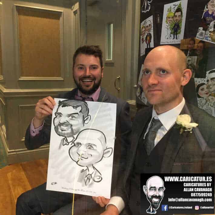 wedding entertainment live caricatures old ground hotel ennis allan cavanagh 18