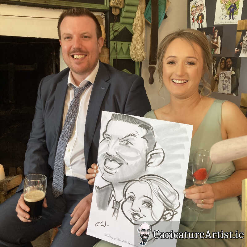 caricature artist mayo wedding reception 12