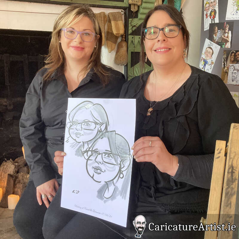 caricature artist mayo wedding reception 2