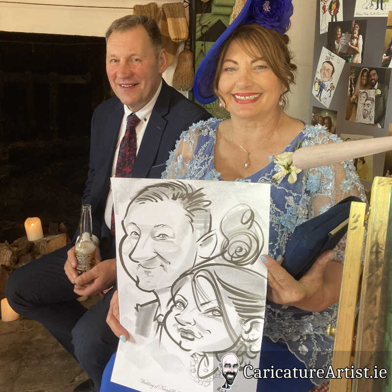 caricature artist mayo wedding reception 4