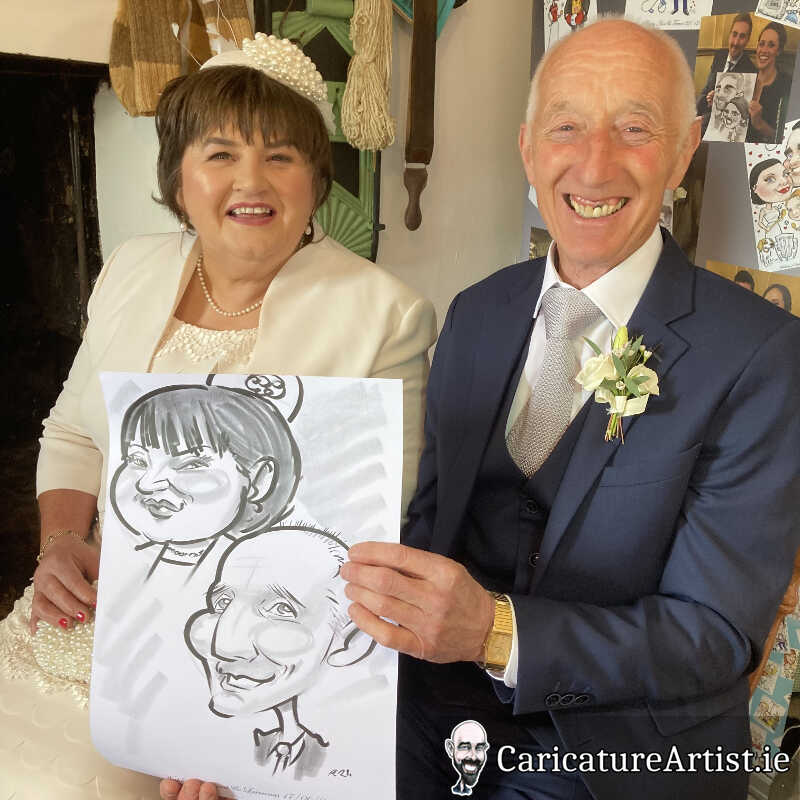 caricature artist mayo wedding reception 5