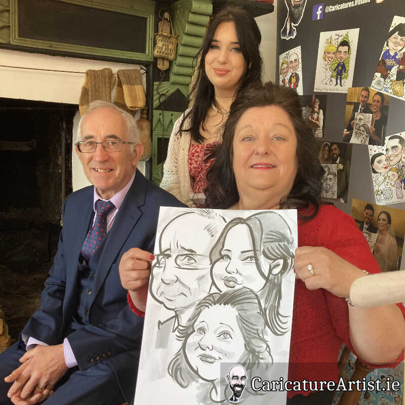 caricature artist mayo wedding reception 6