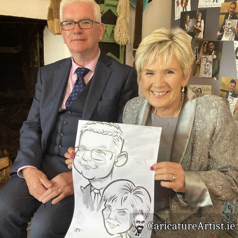 caricature artist mayo wedding reception 8