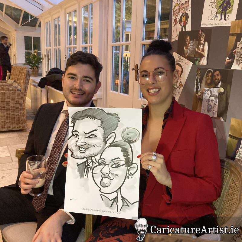 Ballymagarvey Village Weddings Drinks Reception Entertainment Caricatures 10