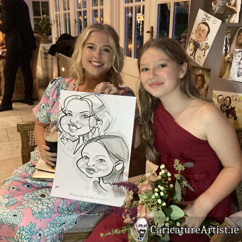 Ballymagarvey Village Weddings Drinks Reception Entertainment Caricatures 8