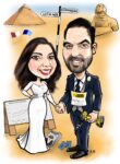 Egyptian theme wedding signature board Sphinx Pyramids
