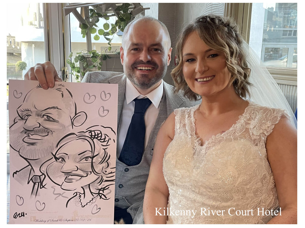 river court hotel wedding entertainment caricature artist header image