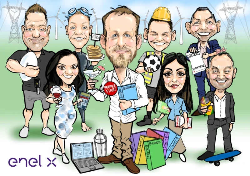 group gift caricature work gifts ireland