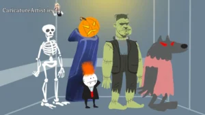Halloween funny cartoon