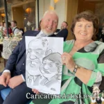 Sligo Wedding Entertainment Live Wedding Caricatures by Allan Cavanagh in the Ocean Sands Hotel (1)