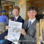 Sligo Wedding Entertainment Live Wedding Caricatures by Allan Cavanagh in the Ocean Sands Hotel (10)