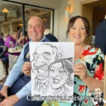 Sligo Wedding Entertainment Live Wedding Caricatures by Allan Cavanagh in the Ocean Sands Hotel (4)