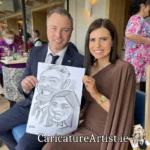 Sligo Wedding Entertainment Live Wedding Caricatures by Allan Cavanagh in the Ocean Sands Hotel (5)