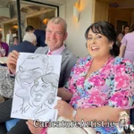 Sligo Wedding Entertainment Live Wedding Caricatures by Allan Cavanagh in the Ocean Sands Hotel (6)