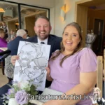 Sligo Wedding Entertainment Live Wedding Caricatures by Allan Cavanagh in the Ocean Sands Hotel (7)