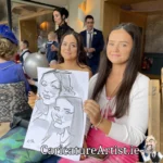 Sligo Wedding Entertainment Live Wedding Caricatures by Allan Cavanagh in the Ocean Sands Hotel (8)