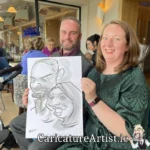 Sligo Wedding Entertainment Live Wedding Caricatures by Allan Cavanagh in the Ocean Sands Hotel (9)