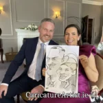 Dromquinna Manor Wedding Entertainment Kerry Caricature Artist (2)