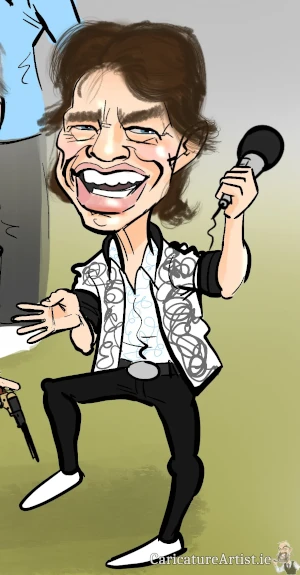 Mick Jagger caricature