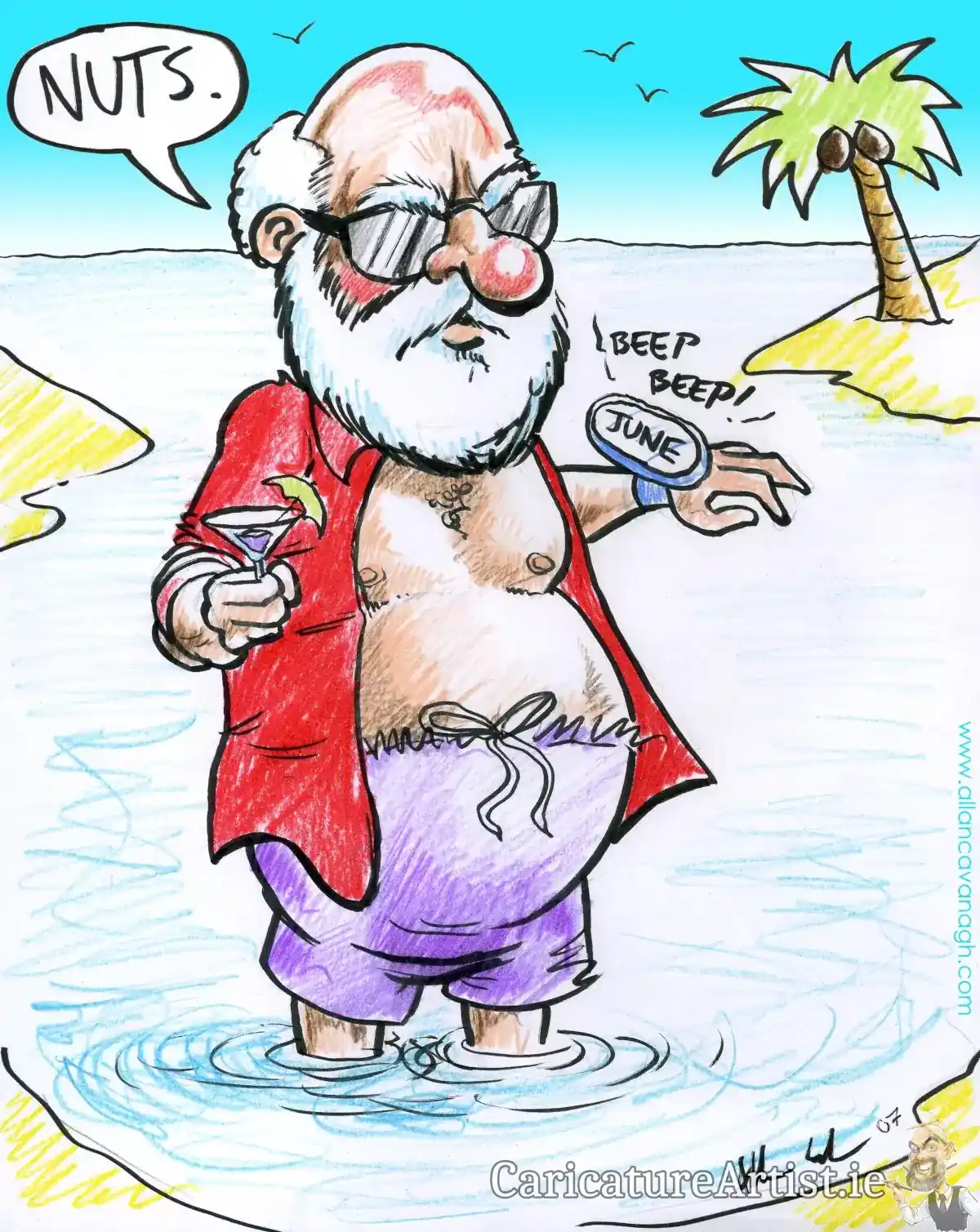 Santas Alarm Clock Cartoon