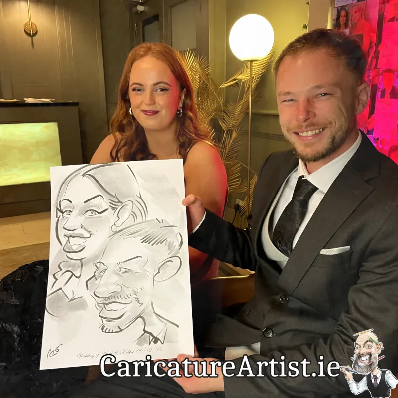 Shamrock Lodge Hotel Wedding Entertainment Irish Caricature Artist Allan Cavanagh (1)
