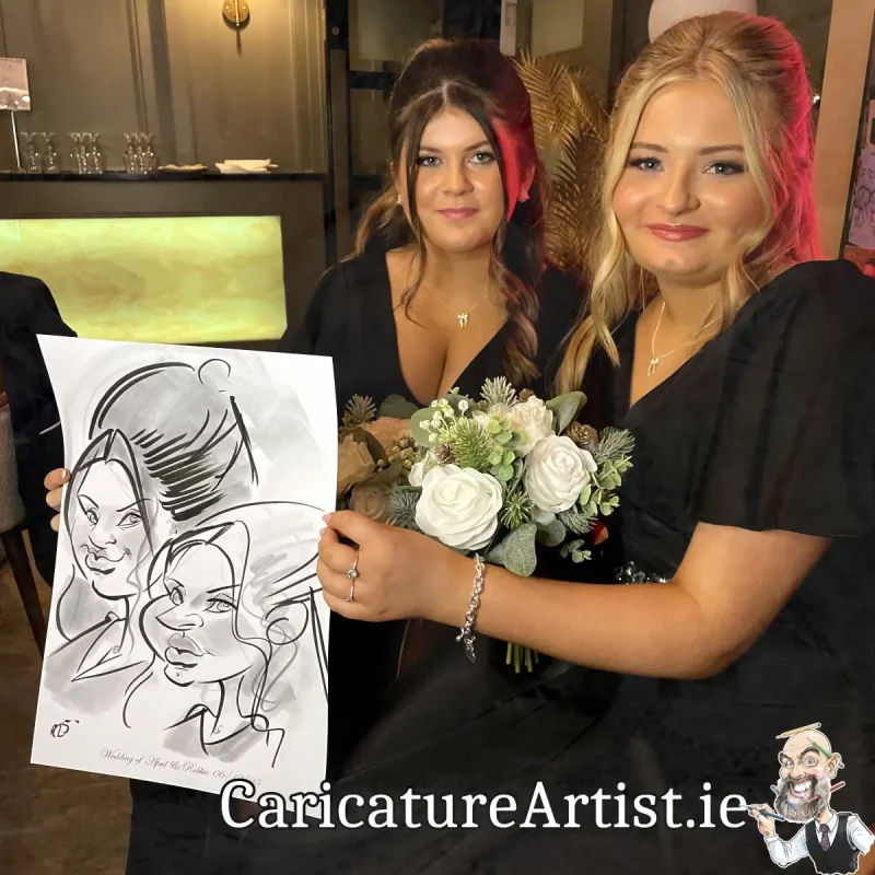 Athlone Wedding Entertainment Shamrock Lodge Hotel Wedding Entertainment Irish Caricature Artist Allan Cavanagh (12)