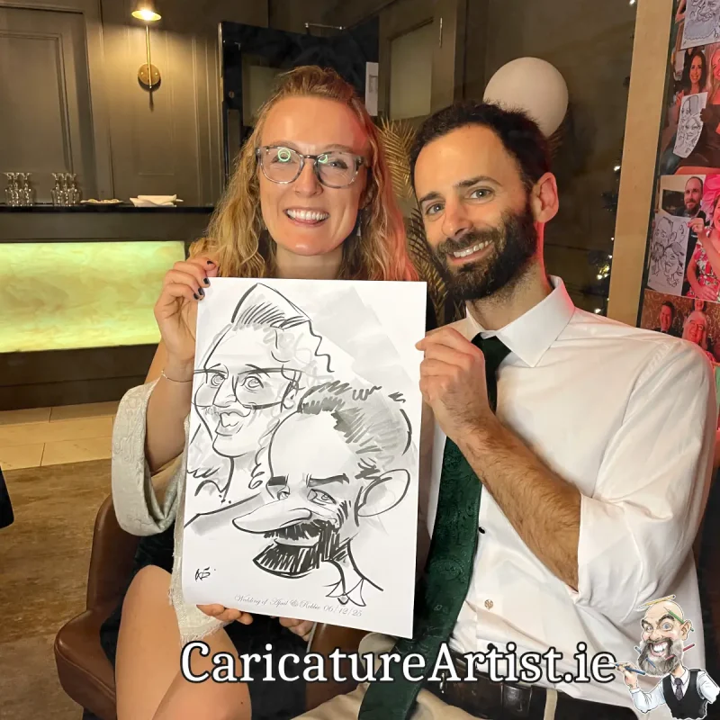 Athlone Wedding Entertainment Shamrock Lodge Hotel Wedding Entertainment Irish Caricature Artist Allan Cavanagh (13)