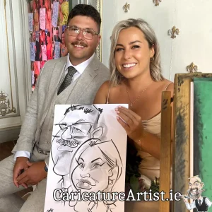Wells House Wedding Photos Wexford Live Caricatures Allan Cavanagh (11)