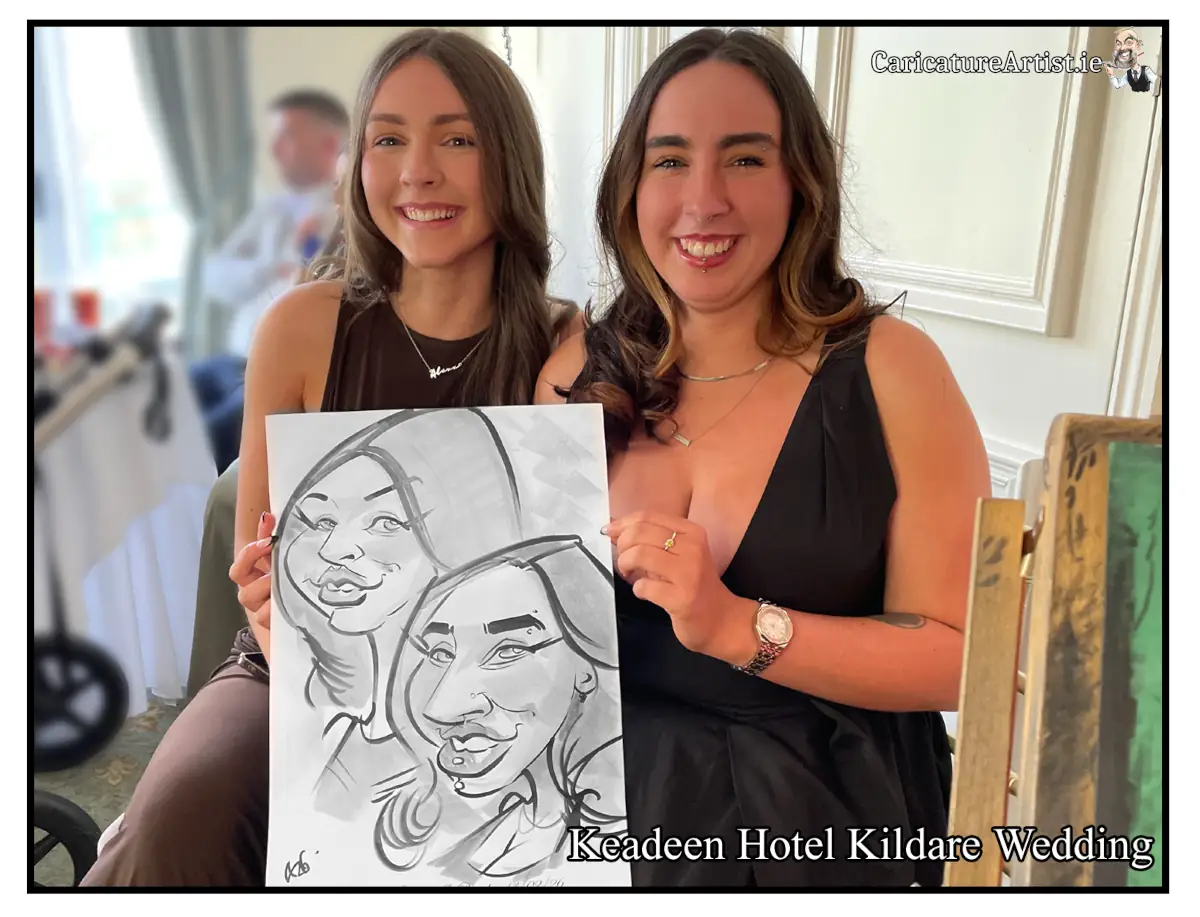 Keadeen Hotel Wedding Entertainment Caricature Artist Kildare