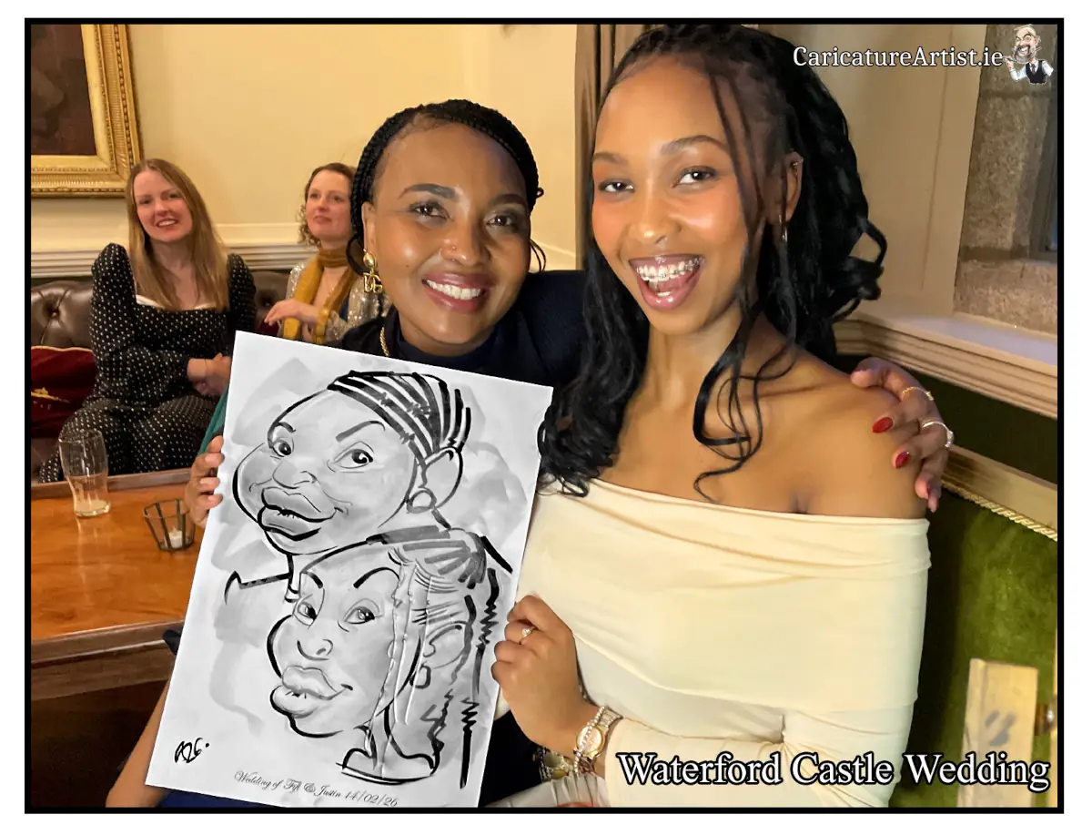 Waterford Castle Wedding Entertainment Caricature Artist Photos