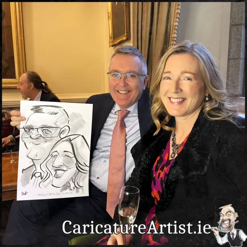 Waterford Castle Wedding Photos Caricatures by Allan Cavanagh (10)