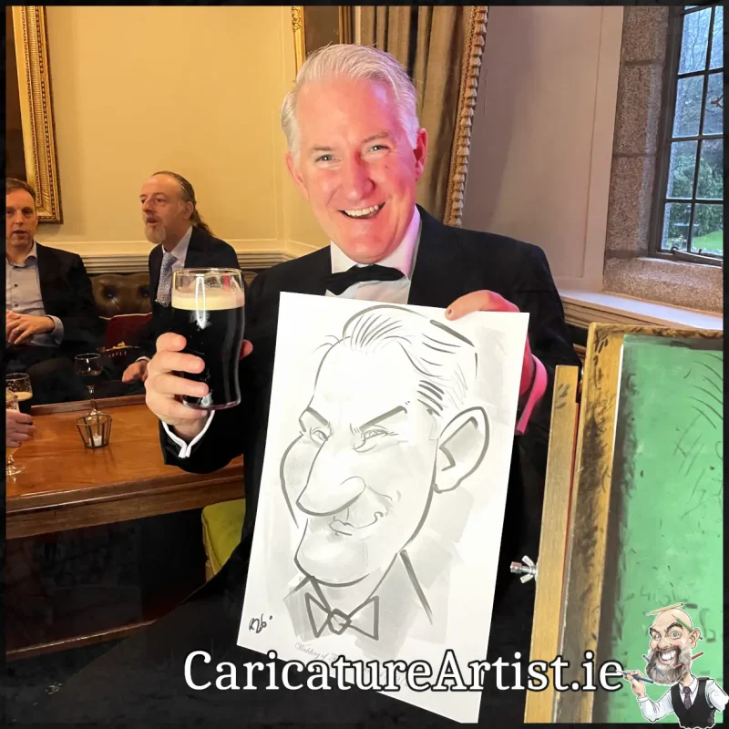 Waterford Castle Wedding Photos Caricatures by Allan Cavanagh (12)