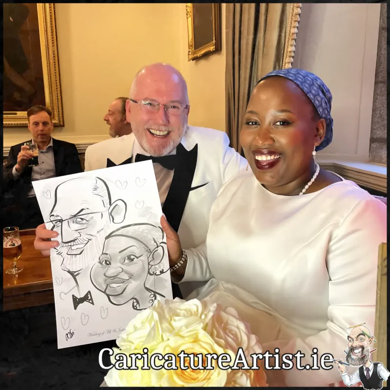 Waterford Castle Wedding Photos Caricatures by Allan Cavanagh (13)