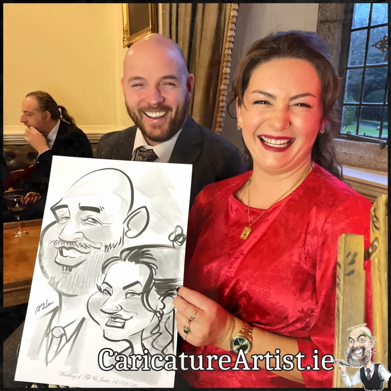 Waterford Castle Wedding Photos Caricatures by Allan Cavanagh (14)
