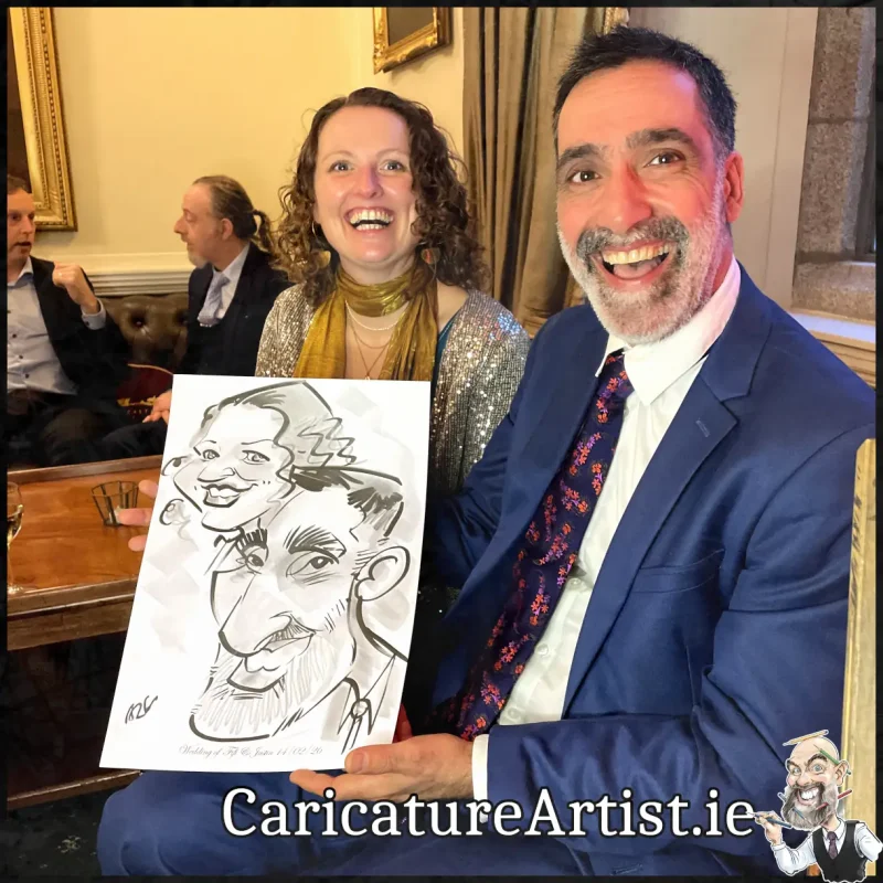 Waterford Castle Wedding Photos Caricatures by Allan Cavanagh (15)