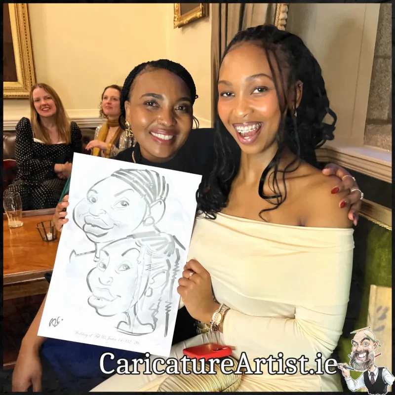 Waterford Castle Wedding Photos Caricatures by Allan Cavanagh (2)
