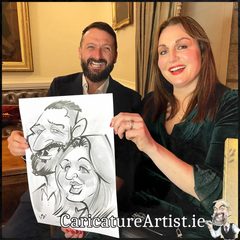 Waterford Castle Wedding Photos Caricatures by Allan Cavanagh (5)