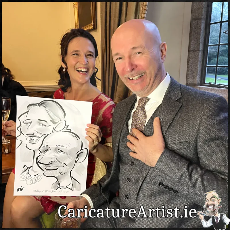 Waterford Castle Wedding Photos Caricatures by Allan Cavanagh (9)