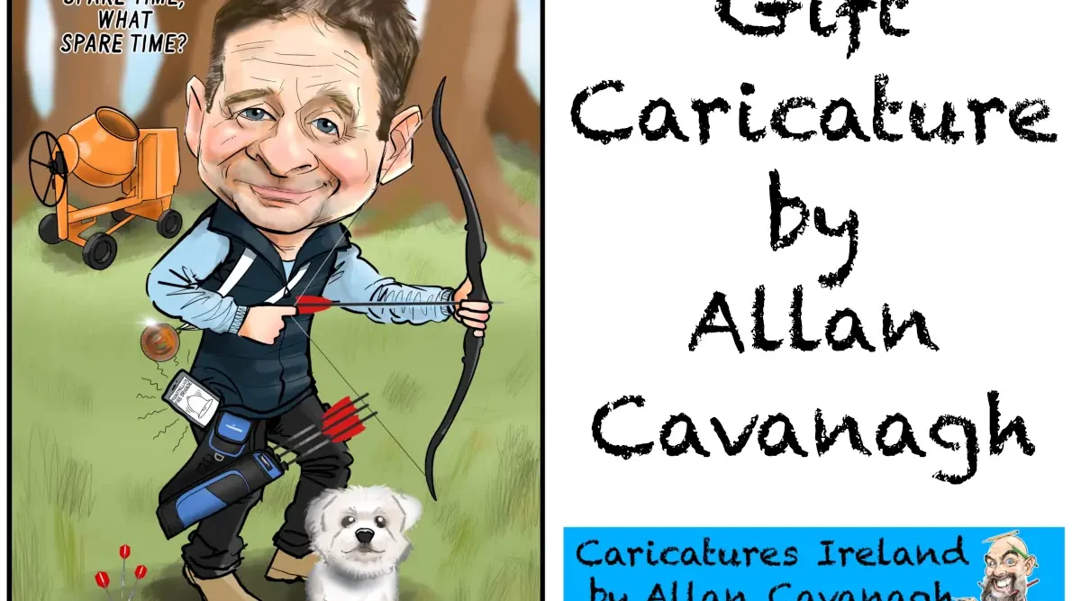 Archery Gifts Ireland Caricature of an Archer in Woods