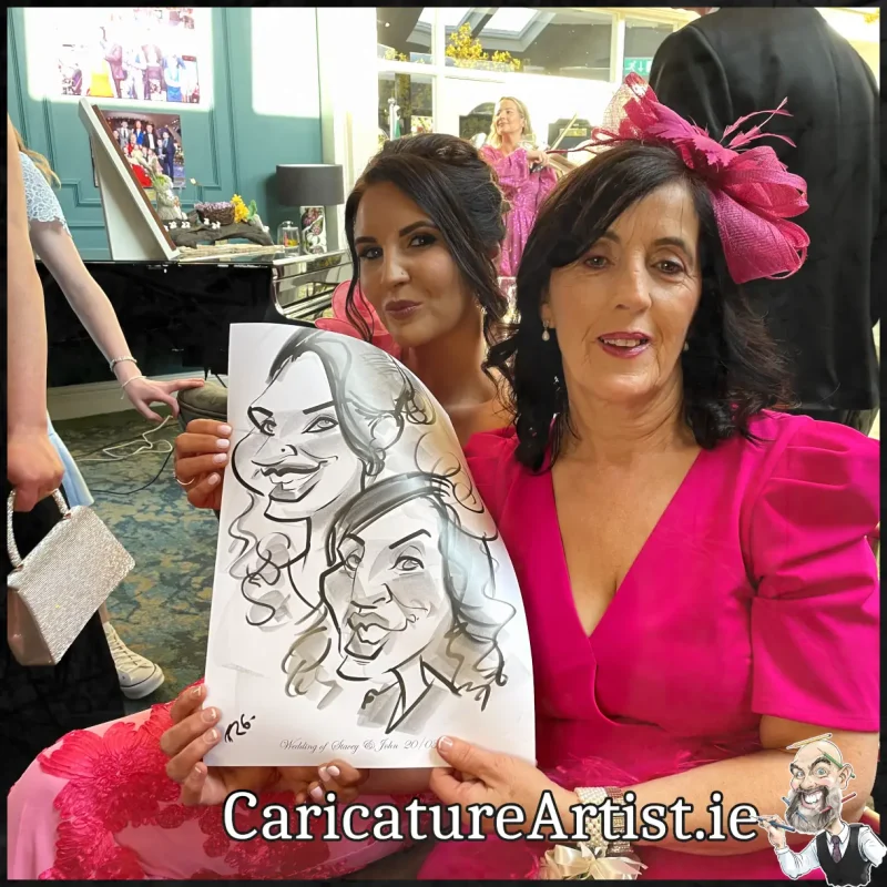 Limerick Wedding Entertainment Live Caricatures by Allan Cavanagh in Fitzgeralds Woodlands House Hotel Adare (10)