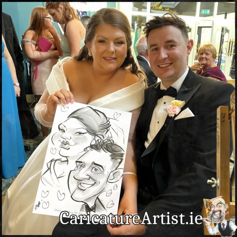 Limerick Wedding Entertainment Live Caricatures by Allan Cavanagh in Fitzgeralds Woodlands House Hotel Adare (12)