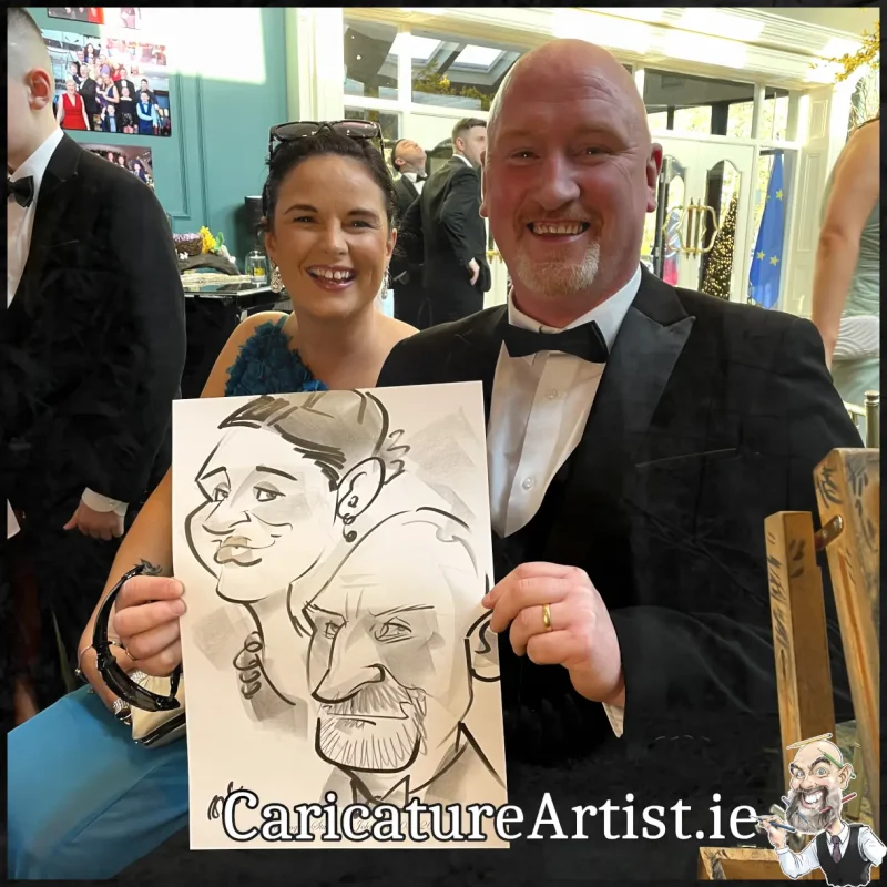 Limerick Wedding Entertainment Live Caricatures by Allan Cavanagh in Fitzgeralds Woodlands House Hotel Adare (13)