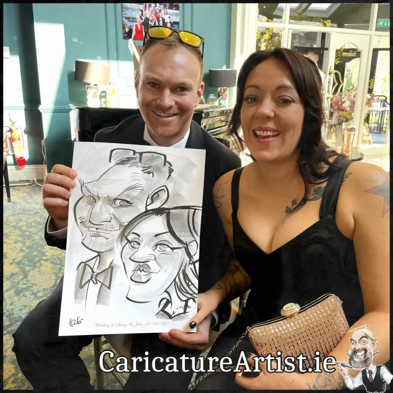 Limerick Wedding Entertainment Live Caricatures by Allan Cavanagh in Fitzgeralds Woodlands House Hotel Adare (17)