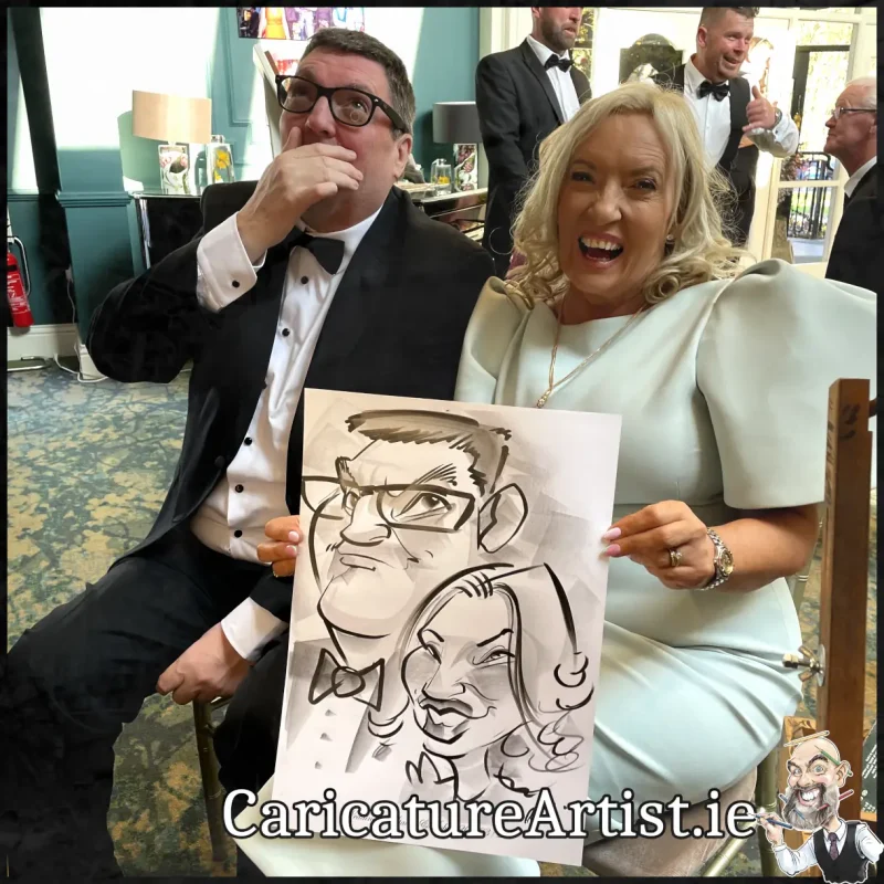 Limerick Wedding Entertainment Live Caricatures by Allan Cavanagh in Fitzgeralds Woodlands House Hotel Adare (5)