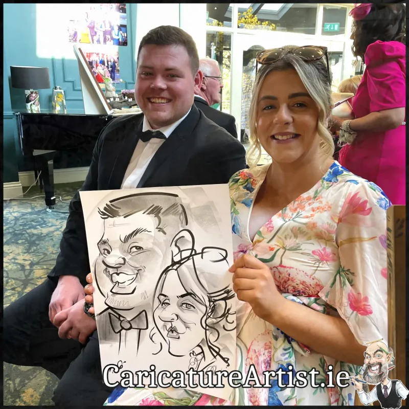 Limerick Wedding Entertainment Live Caricatures by Allan Cavanagh in Fitzgeralds Woodlands House Hotel Adare (9)