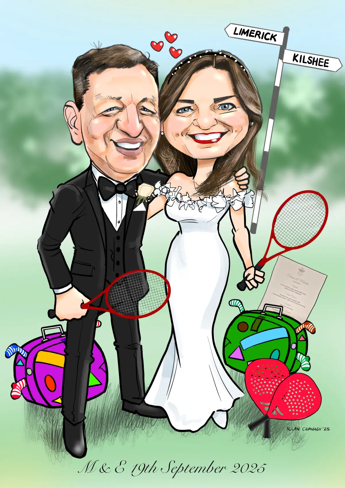 Newlyweds Gift Caricature
