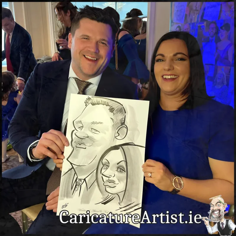 Wedding Entertainment Galway Live Caricatures in the Connemara Coast Hotel (1)